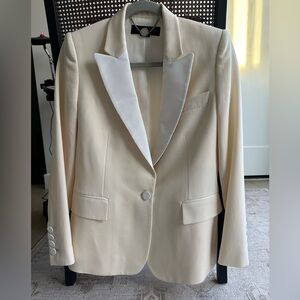 Cream and white blazer